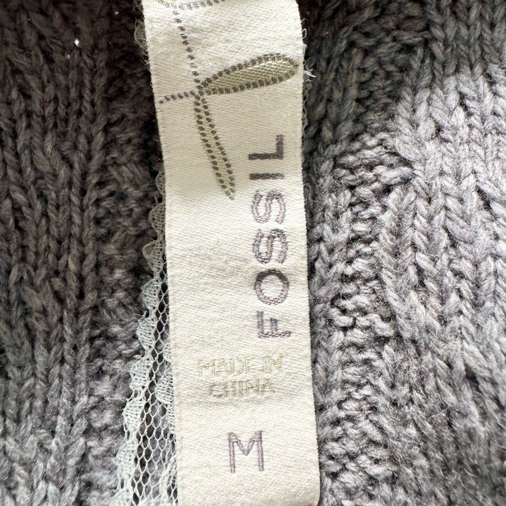 Fossil Hooded Cardigan Drop Waist - Picture 6 of 7